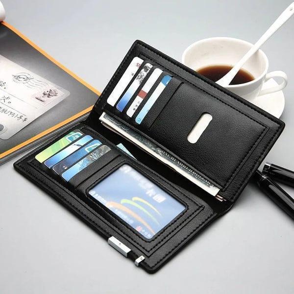 Kangro Ultra Slim Long Purse Wallet For Men With Stylish Design Durable Leather Easy Carrying And Everyday Use - Black