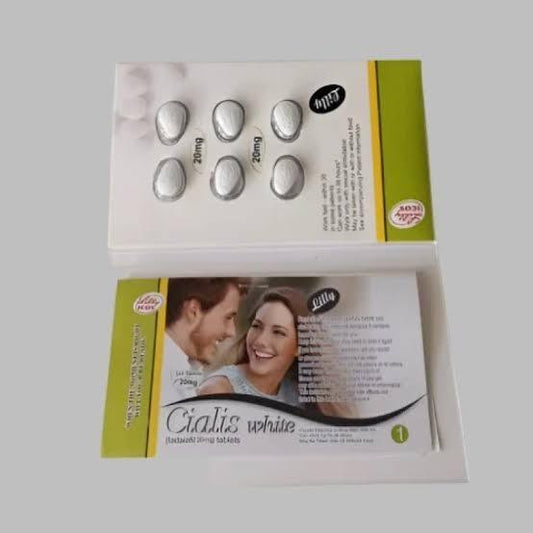 Cialis White 20mg 6 Tablets Card Made In UK Wholsale