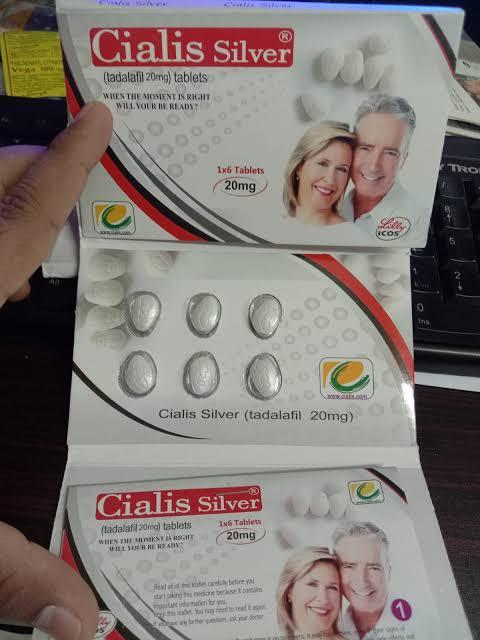 Cialis 20mg Silver 6 Tablets Card Made In UK Wholsale